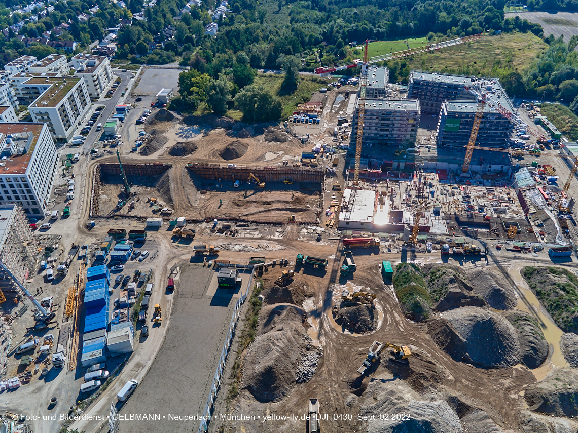 02.09.2022 - Baustelle Alexisquartier und Pandion Verde in Neuperlach 02.09.2022 - Baustelle Alexisquartier und Pandion Verde in Neuperlach